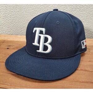 Tampa Bay Rays Hat Adult Blue White Embroidered Strap Back Cap MLB Baseball